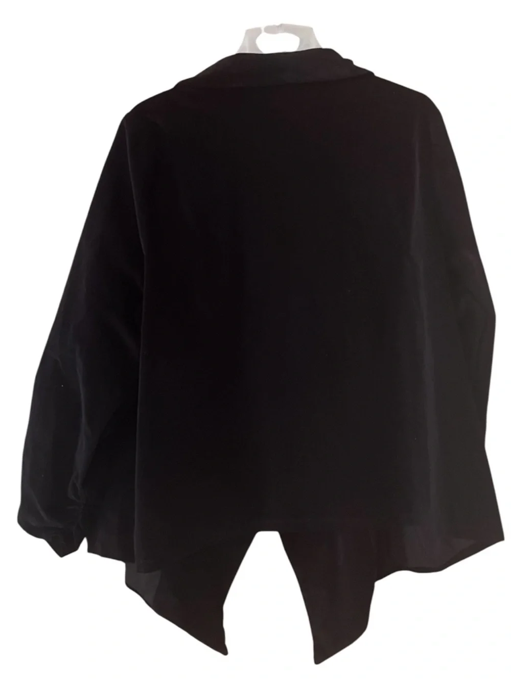 DG2 Diane Gilman 3XL Black Velvet Blazer NWT Open Front Jacket Plus Size Chic